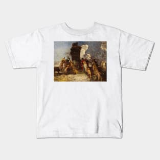 Fete Champetre La Fontaine de Jouvence by Adolphe Monticelli Kids T-Shirt